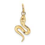 14k Solid Polished Snake Charm - Image 3