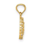 14k Polished CZ Our Lady of Guadalupe Oval Charm Pendant - Image 2