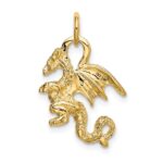 14k Solid Polished 3-D Dragon Charm - Image 3