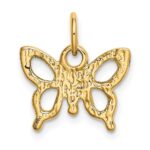 14k Solid Polished Butterfly Charm - Image 3