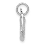 14k White Gold Solid Polished 3-D Golf Bag with Clubs Charm - Image 2