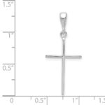 14k White Gold Cross Pendant - Image 4