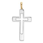 14k Two-tone Fancy Cross Pendant - Image 3