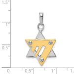 14k Two-tone Star of David Pendant - Image 3