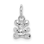 14k White Gold Teddy Bear Charm - Image 3