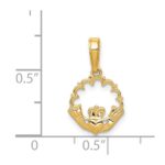 14k Polished Claddagh Pendant - Image 4