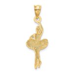 14k Pink Enameled Ballerina Pendant - Image 3