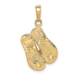 14K and White Rhodium Double Flip-Flop Pendant - Image 4