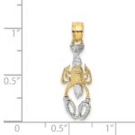 14K and White Rhodium Lobster Charm - Image 4