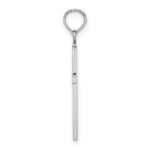 14k White Gold Polished Cross Pendant - Image 2