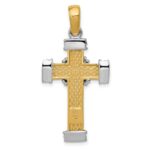 14k Two-tone Center -X- Latin Cross Pendant - Image 4
