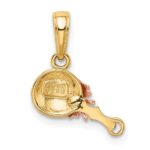 14k Two-tone Baby Rattle Pendant - Image 3