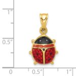 14k Red and Black Enameled Ladybug Charm - Image 4