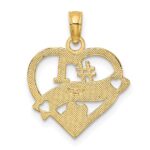 14k #1 WIFE Heart Charm - Image 3