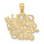 14k and White Rhodium DADDYS LITTLE GIRL Pendant - Image 3