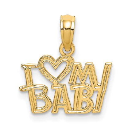 14k I HEART MY BABY Charm