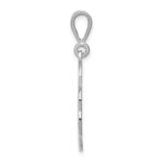 14k White Gold Trinity Clover Pendant - Image 2