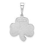 14k White Gold Trinity Clover Pendant - Image 3
