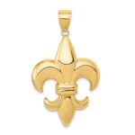 14k Large Fleur-De-Lis Pendant
