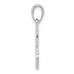 14K White Gold Semi Truck Cab Pendant - Image 2