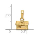 14k 3-D Log Cabin Pendant - Image 4