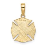 14k FIRE DEPT Shield Pendant - Image 3