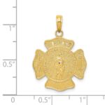 14k Fire Department FD St. Florian Badge Pendant - Image 4