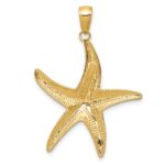 14K Diamond-cut Starfish Pendant - Image 4