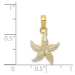 14K with White Rhodium Starfish Pendant - Image 3