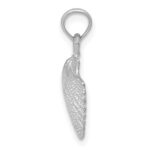 14K White Gold Scallop Shell Pendant - Image 2