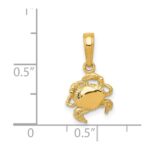 14k Small Crab Pendant - Image 4