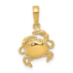 14k Crab Pendant