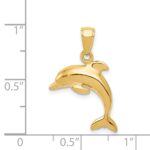 14k Jumping Dolphin Pendant - Image 4