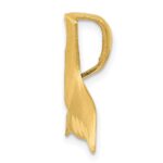 14K Satin Diamond-cut Whale Tail Omega Slide - Image 2