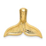 14K Satin Diamond-cut Whale Tail Omega Slide - Image 3