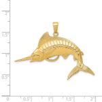 14k Large Marlin Pendant - Image 4
