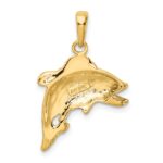 14k Jumping Bass Fish Pendant - Image 3