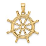 14K  3-D Ships Wheel Pendant - Image 3