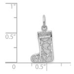 14k White Gold Christmas Stocking Charm - Image 4