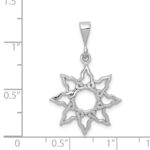 14k White Gold Sun Charm - Image 4