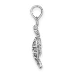 14K White Gold Sea Turtle Charm - Image 2