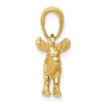 14k 3-D Moose Pendant - Image 2