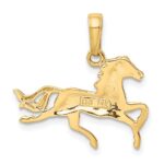 14k Jumping Horse Pendant - Image 3