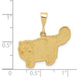 14k Textured Persian Cat Pendant - Image 4