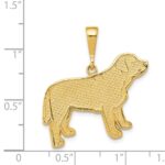 14k Textured Labrador Dog Pendant - Image 4