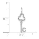 14K White Gold Key Letter C Initial Charm - Image 4