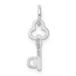 14K White Gold Key Letter D Initial Charm - Image 3