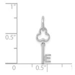 14K White Gold Key Letter E Initial Charm - Image 3