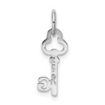 14K White Gold Key Letter G Initial Charm - Image 4