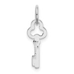 14K White Gold Key Letter I Initial Charm - Image 4